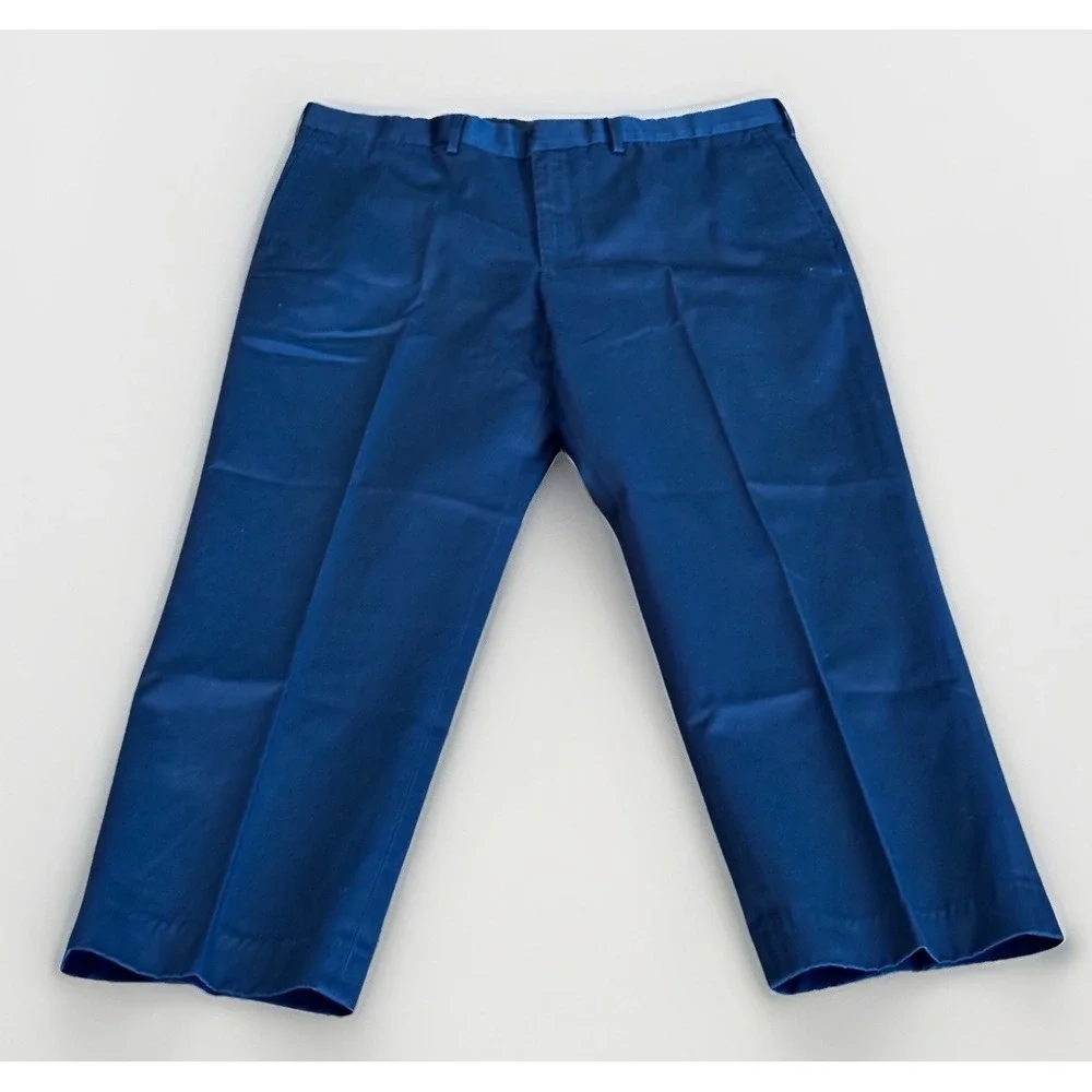 Lands'‎ End Mens 38x27 Blue Classic Clothing Traditional Fit Chino Pants Preppy